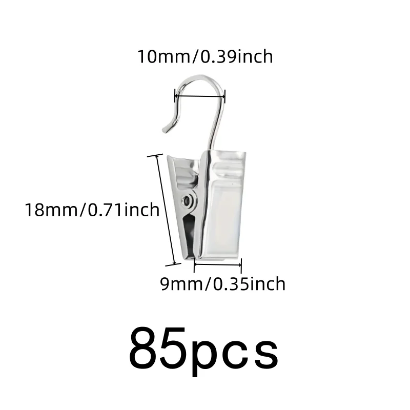 Strong Secure Grip Silver Metal Drapery Pins 85 pcs, perfect for Small Item Hanging, Rust Resistant Metal