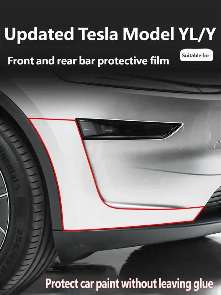 

For Tesla Model YL Model Y 2025 2026 Front Bumper Protective Film Door Scratch Resistant FilmTPU Rear Bumper Transparent Film