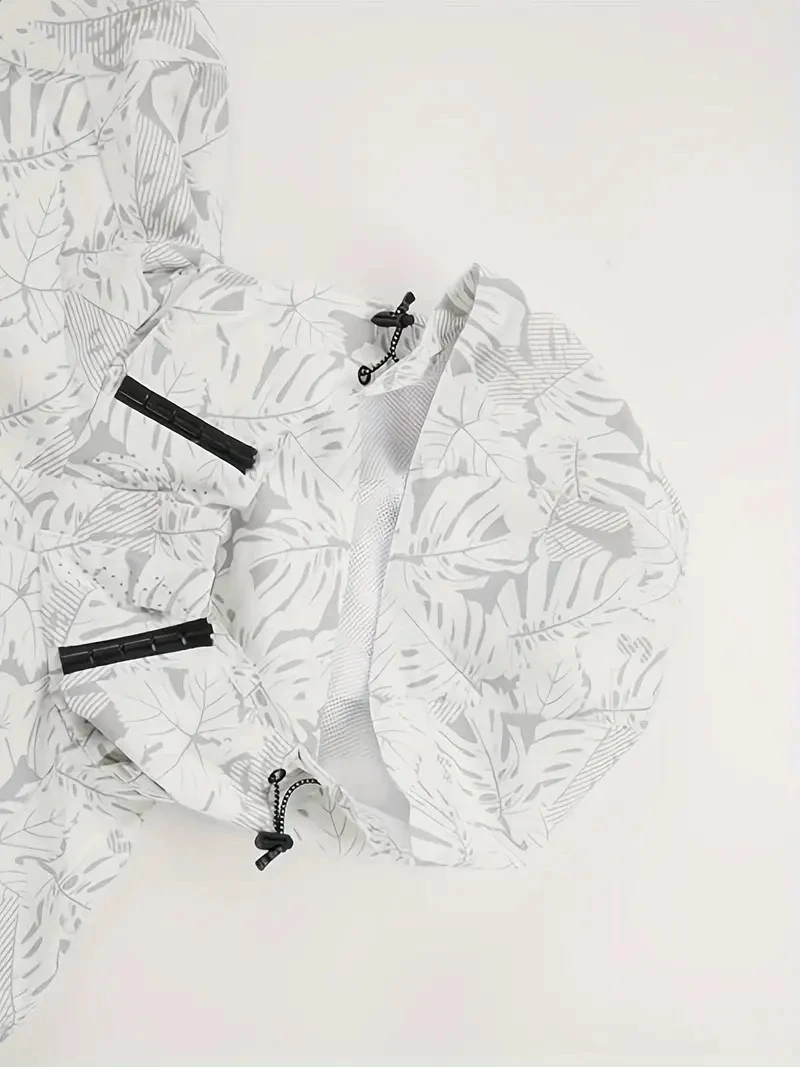 Men's Casual Lightweight Waterproof Windbreaker Jacket, Full Zip Up Hooded Shell Outdoor Hiking Coat For Autumn Size