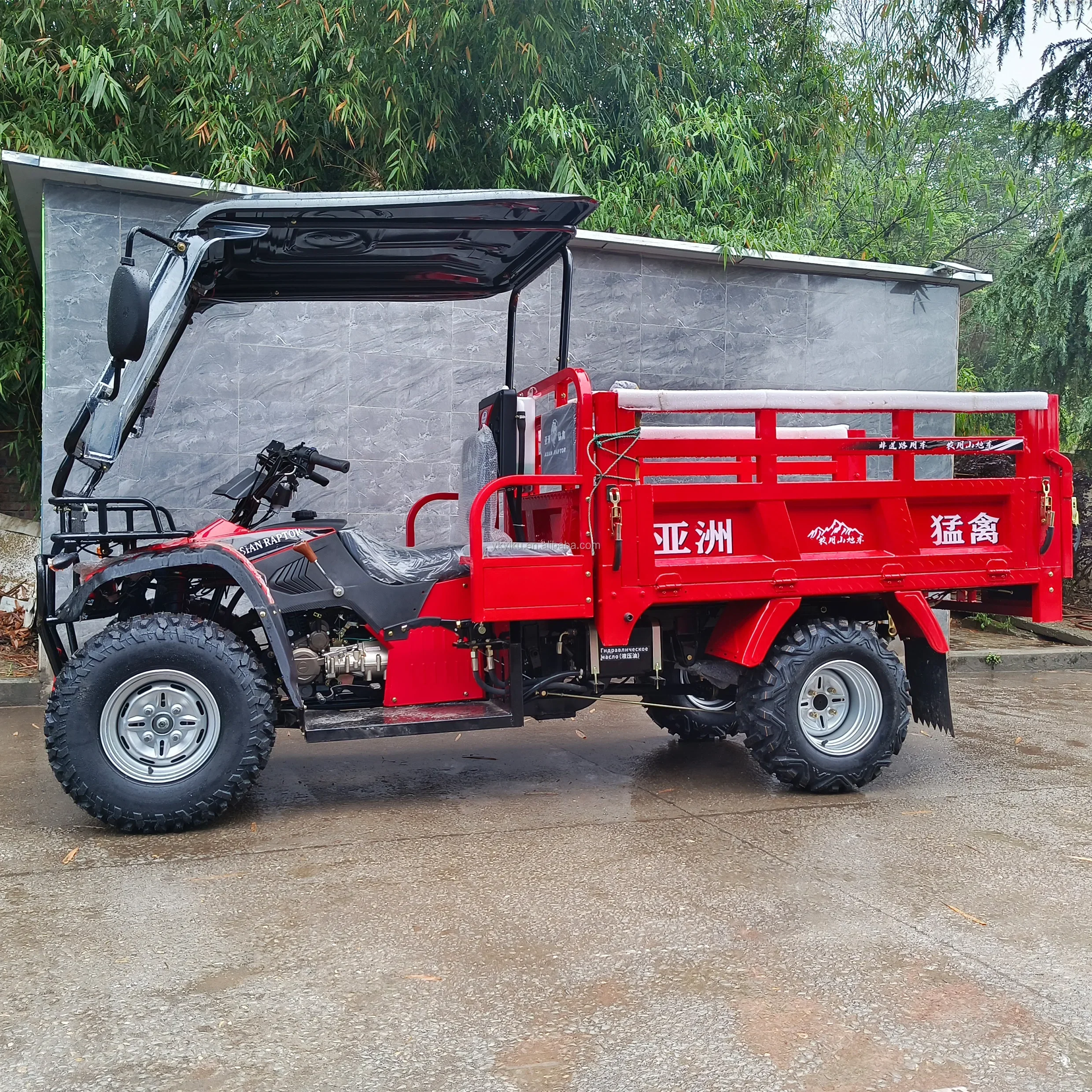 China All Terrain Vehicle 4 Stroke Trailer Farm ATV 365cc Quad Atv Gasoline Beach Buggy