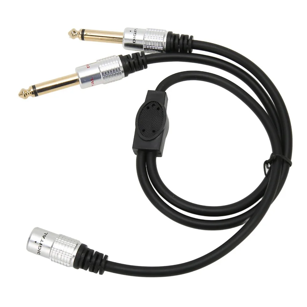 Gold Plated 1/8 Inch to 1/4 Stereo Splitter Y Cable 19.7in 3.5mm Female to Dual 6.35mm Male Dual Channel to Mono Dual Output