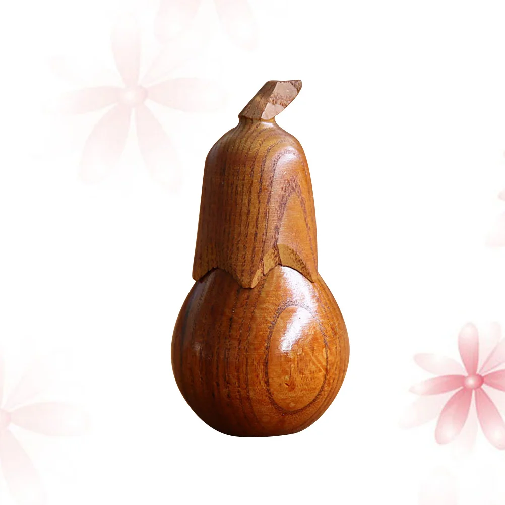 

1pc Eggplant Shaped Toothpick Holder Shake-A-Pick Style Portable Wood Toothpick Box For Home Restaurant Party Decoration Storage