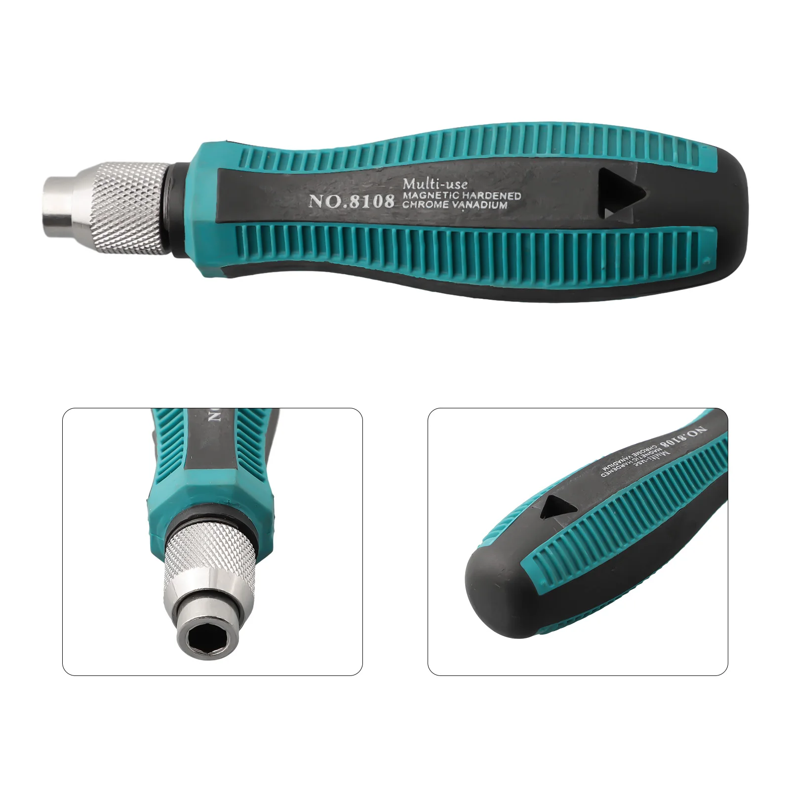 

1 4 Inch Adapter Hex Self-locking Adapter Repair Work DIY Projects 124mm 4.88'' Non-slip Handle Polished Finish