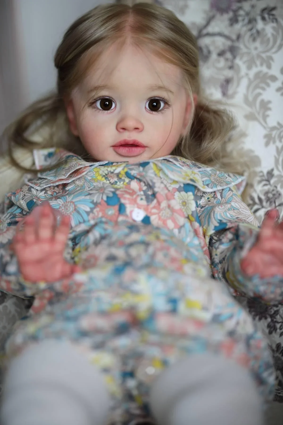 25inch Already Painted Finished Doll Reborn Toddler Girl Dolls Huge Baby Size Popular Pippa Lifelike Soft Touch 3D Skin Art Doll