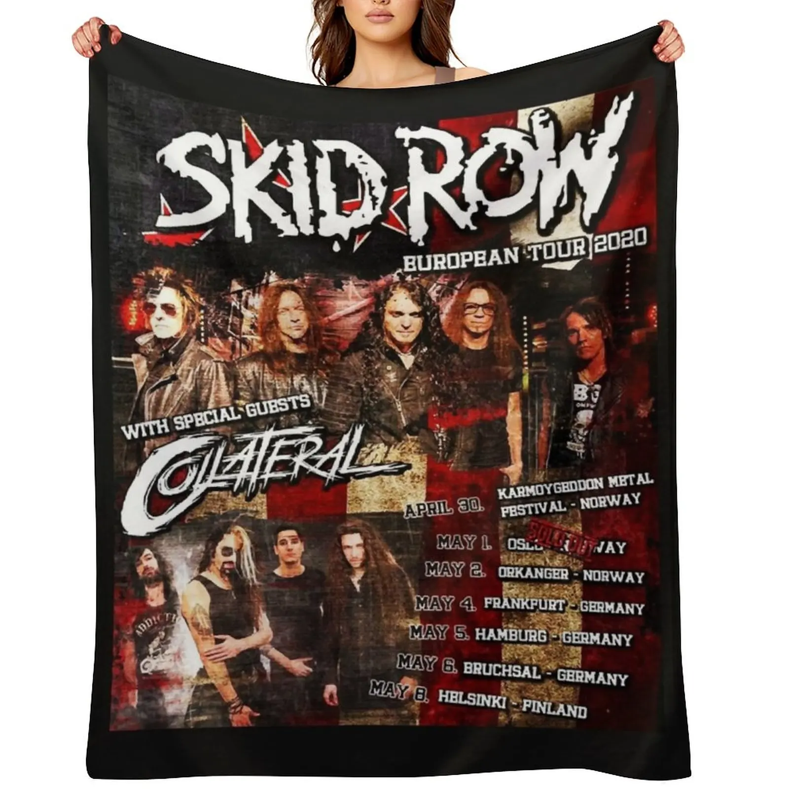 SKIDROW Collateral رمي بطانية الفانيلا رقيقة الفاخرة العلامة التجارية البطانيات الأرائك من بطانيات الديكور