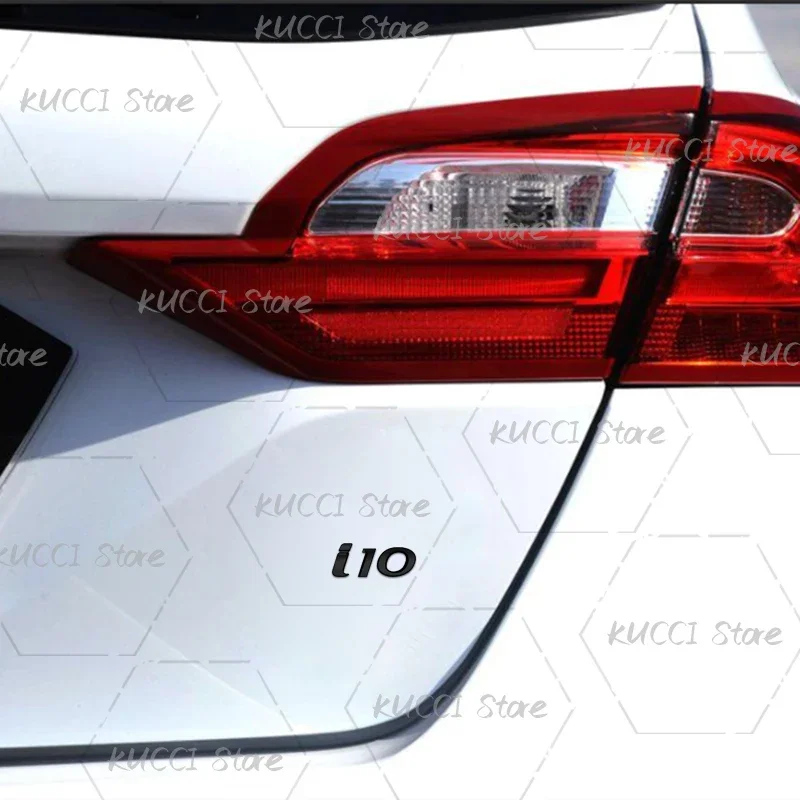 3D Car Sticker I30 I40 I10 I20 Logo Metal Emblem Badge Decals For N Line Elantra Santa Fe Sonata Kona Solaris Accent view 2