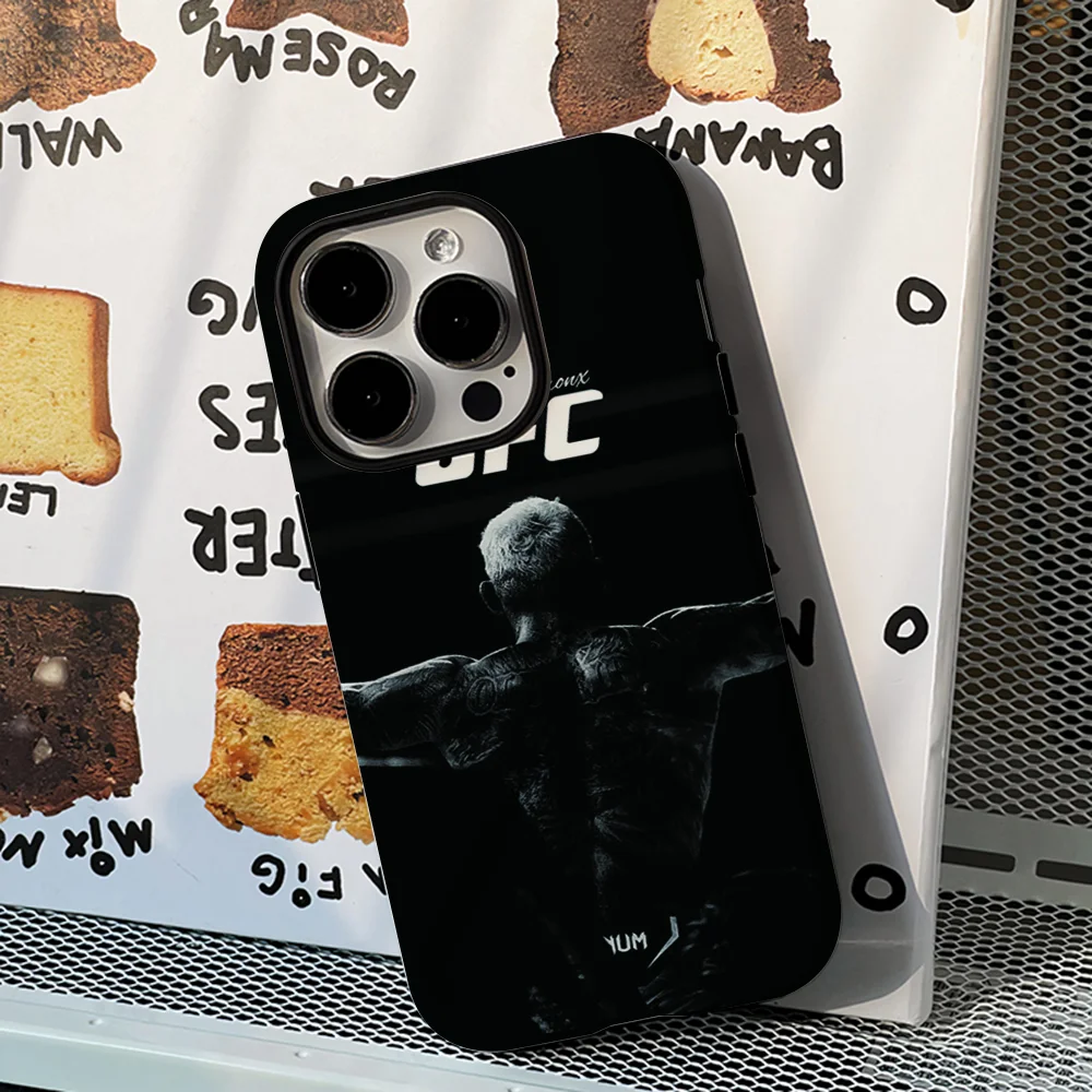 U-Ufc Conor McGregor funda de teléfono carcasa de película para iPhone 16 15 14 13 12 11 Pro Max Plus