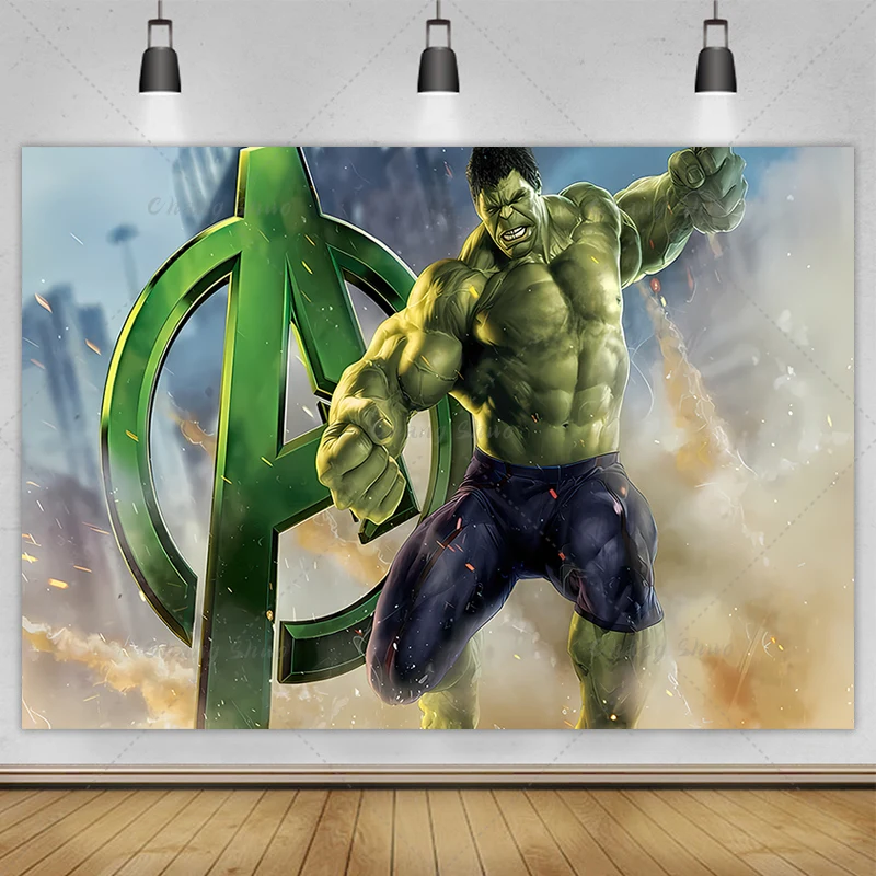 Marvel Hulk Jack Tema Sfondo Banner di stoffa Puntelli Bambini Ragazzo Festa di compleanno Baby Shower Decorazione Forniture Fotografia