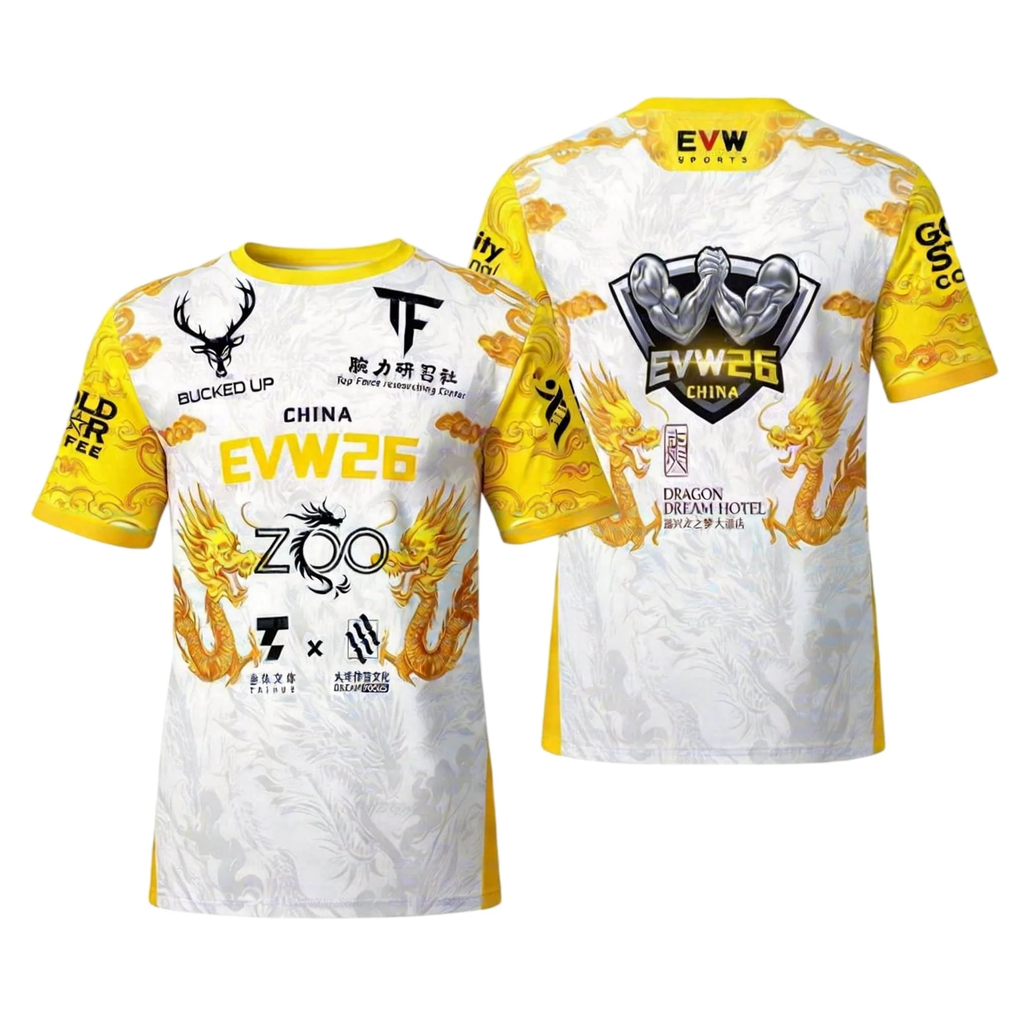 EVW 26 T-Shirt mit chinesischem Drachen-Armwrestling-Motiv – atmungsaktives, schnelltrocknendes Sport-T-Shirt für Männer und Fans (Sommer/Familien-Outfit) – Detail 7