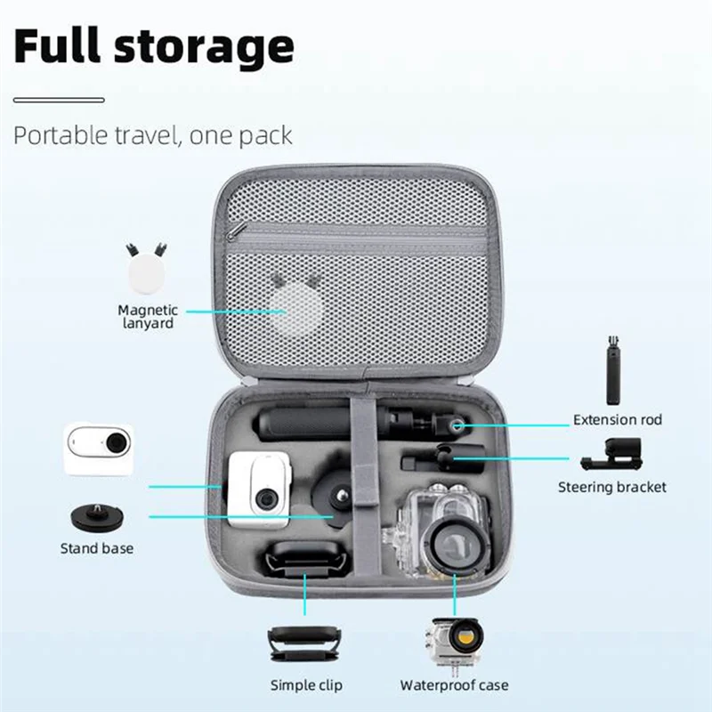 B68C For Insta360 GO 3 Bag Action Camera Bag Carrying Case Portable Camera Hard Shell Storage Bag Accessories