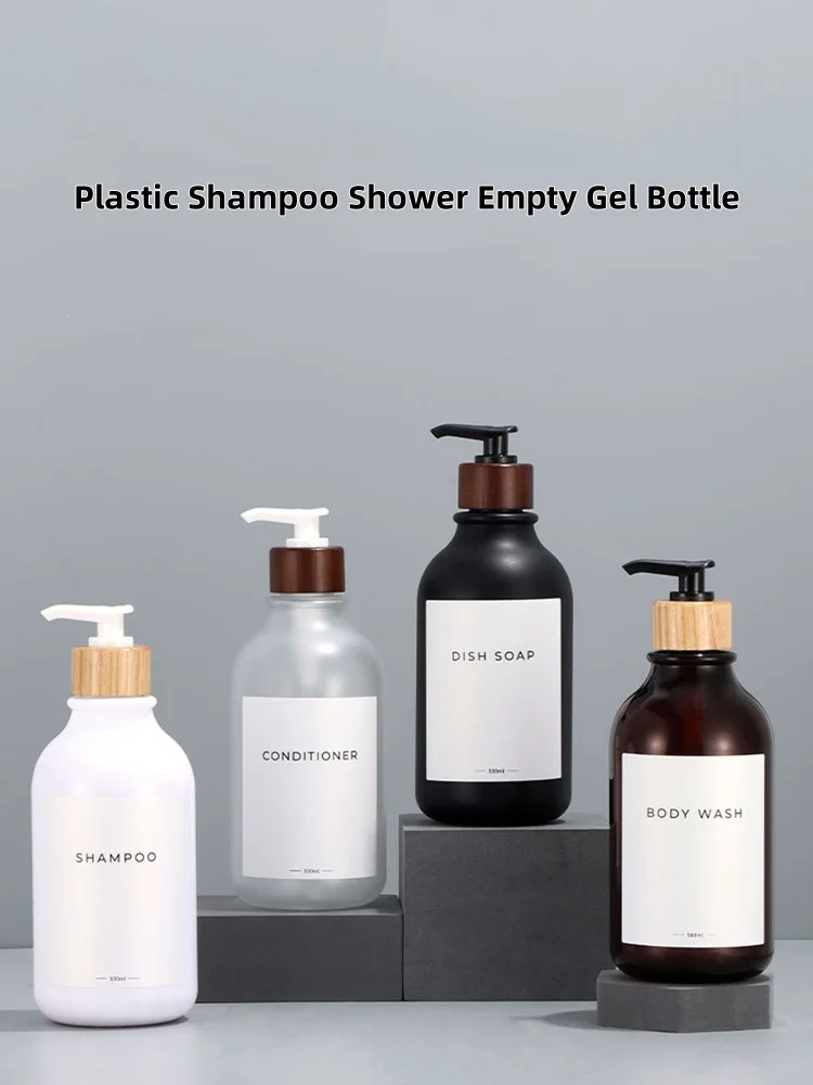 Plastic Shampoo Shower Empty Gel Bottle Lotion Cosmetic Bottling Travel Seal Dispenser Bottles Pump Conditioner Shower Container