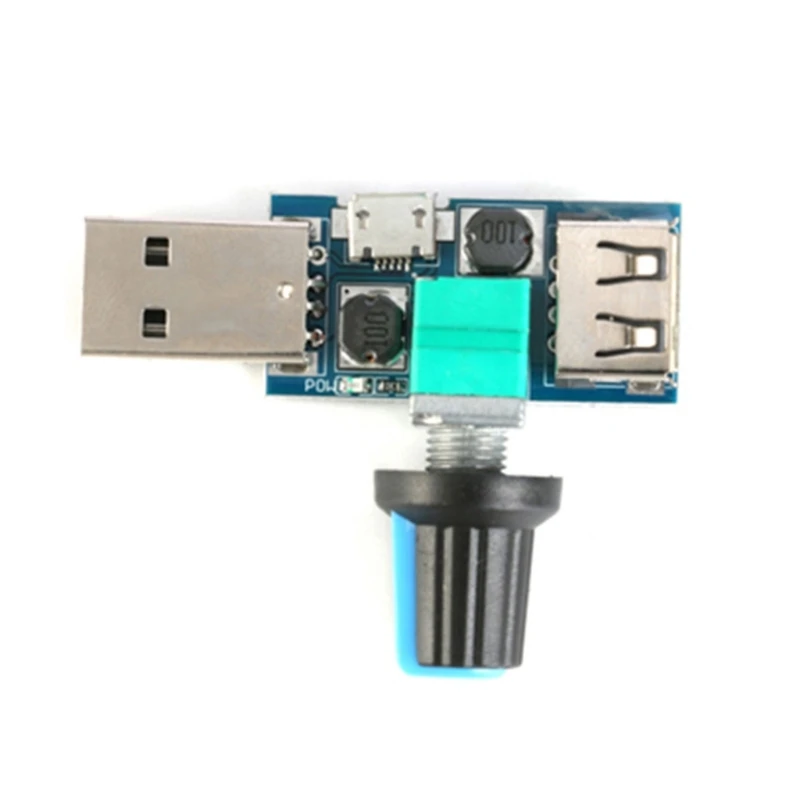 DN59 Hướng Dẫn Sử Dụng USB 4-12V 5W Bộ Điều Khiển Tốc Độ Quạt Công Tắc Điều Khiển Tốc Độ Cho Máy Tính CPU Quạt Có Thể Điều Chỉnh