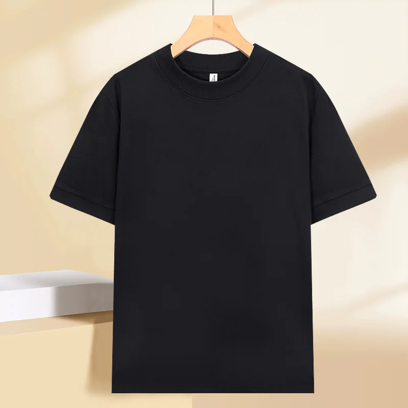 Autumn and Winter Thermal Short Sleeves Half Turtleneck Anti-static Warm Bottoming Shirt Thickened Close-fitting Unisex T-Shirt