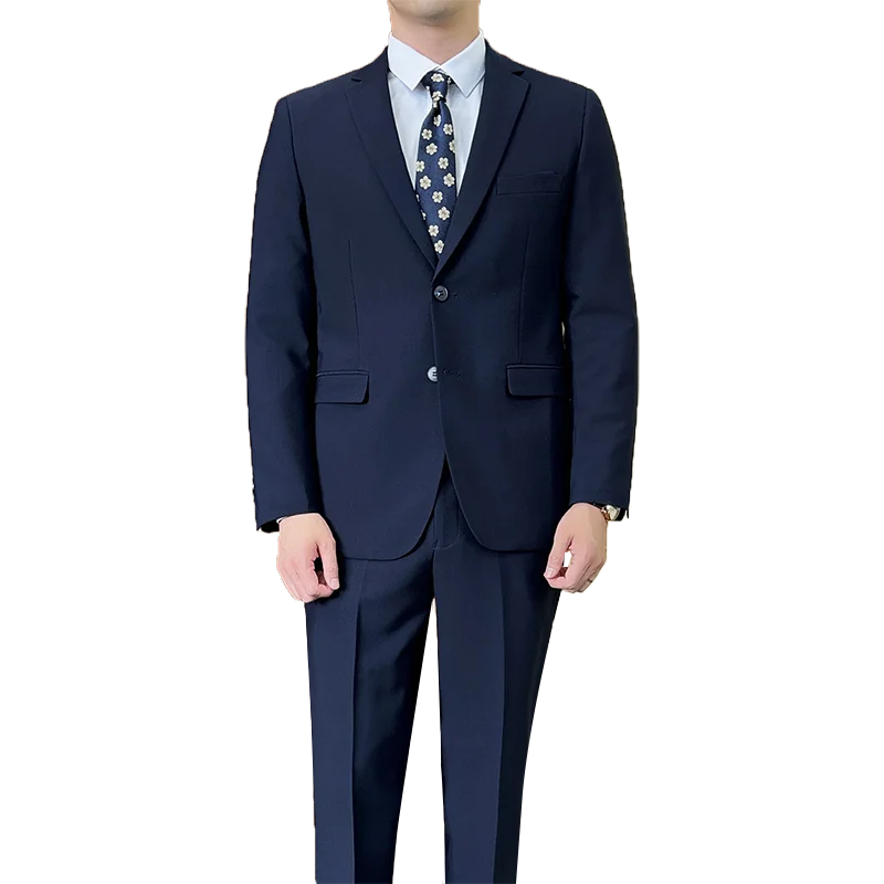 Suit (Blazer+ Pants) Fashion Men Business Wedding Work Casual Slim Professional Dress Groom Best Man Gentleman Suit