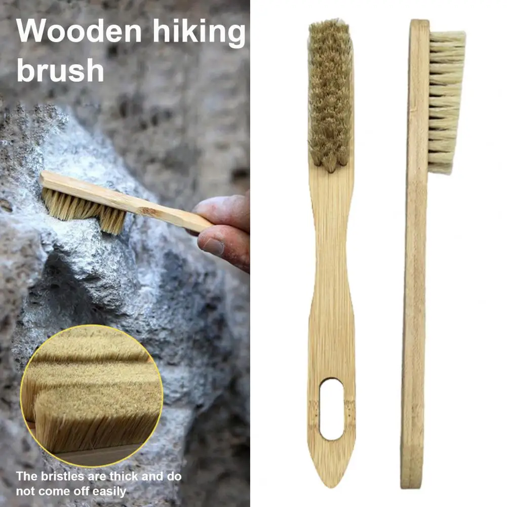 Rock Climbing Scrubber Soft Bristle Climbing Brush Durable Wooden Rock Climbing Brush with Ergonomic Handle Thick for Indoor