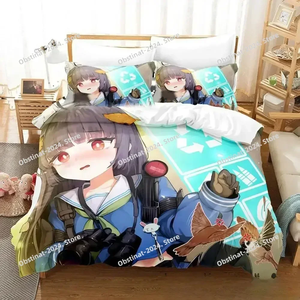 Anime Game Blue Archive Bedding Set Duvet Cover Full Queen King Size Pillowcase Bed Printed Set Aldult Kid Bedroom Single Twin 2