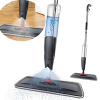 Household Flat Mops Without Bucket Spray Kitchen Floor Cleaning Mop Dry Wet Mop 360° Swivel Head with 1 Washable Microfiber Pads