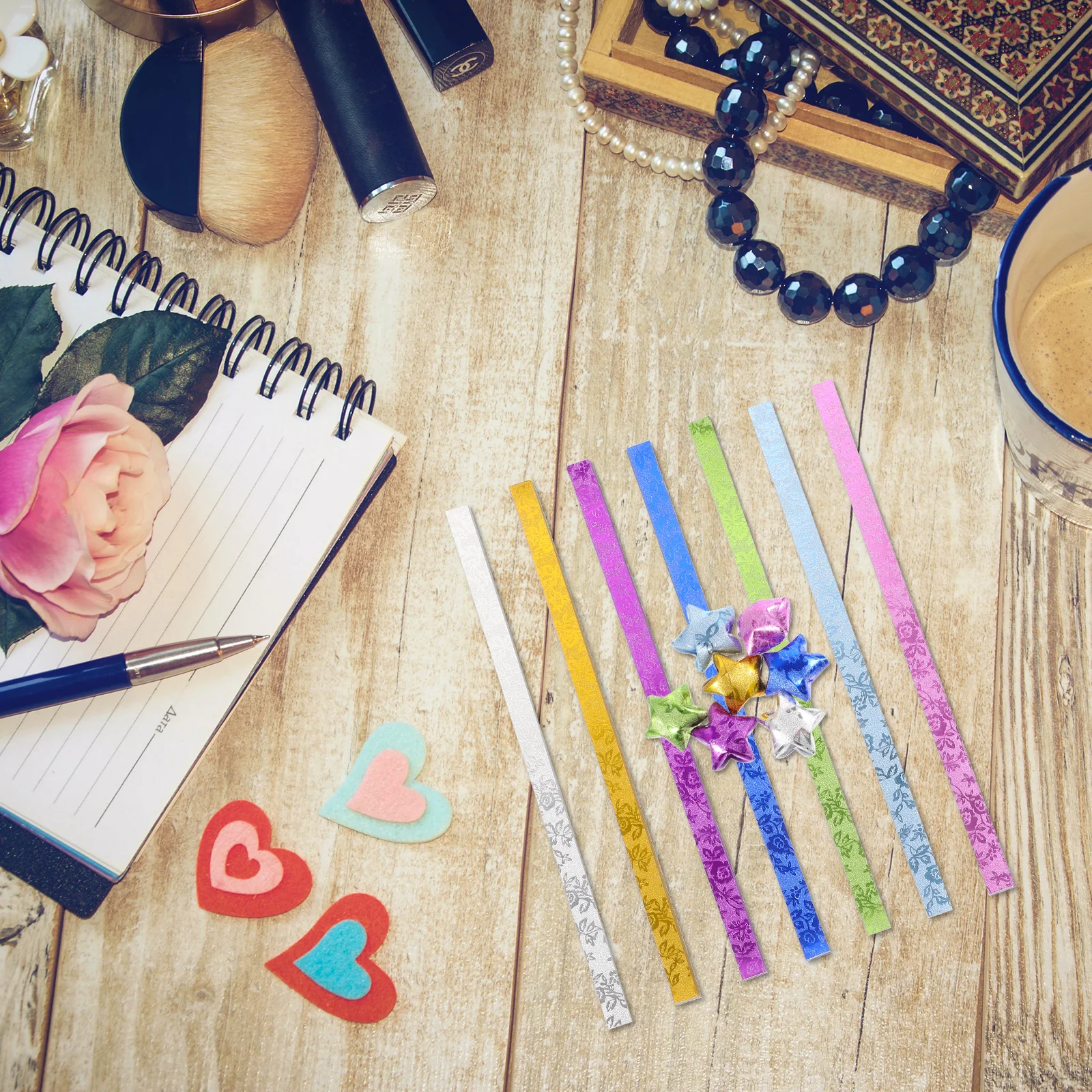 

140Pcs Origami Paper Strips Star Folding Paper for DIY Lucky Star Crafts Scrapbooking Party Wedding Christmas Origami Stars