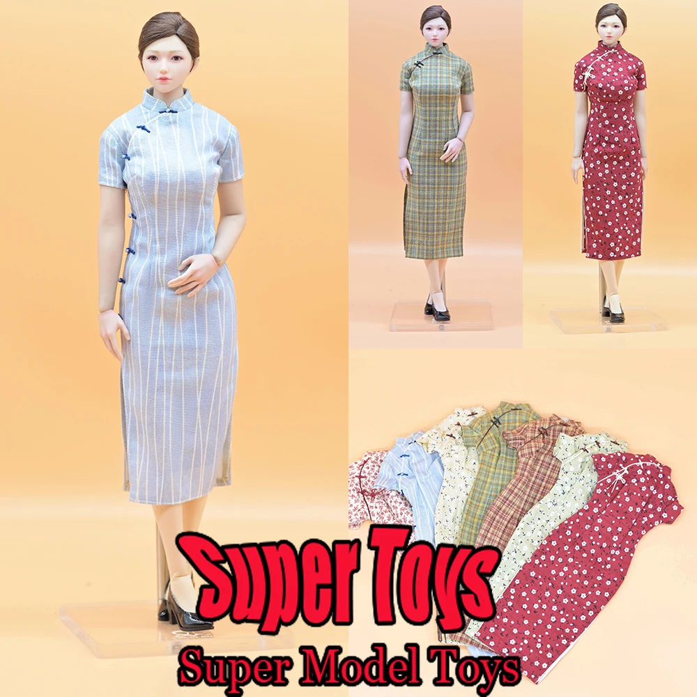 

В наличии, 7 стилей, масштаб 1/6, женская одежда солдата, традиционный костюм Cheongsam, подходит для 12-дюймовой экшн-фигурки, модель куклы, игрушки