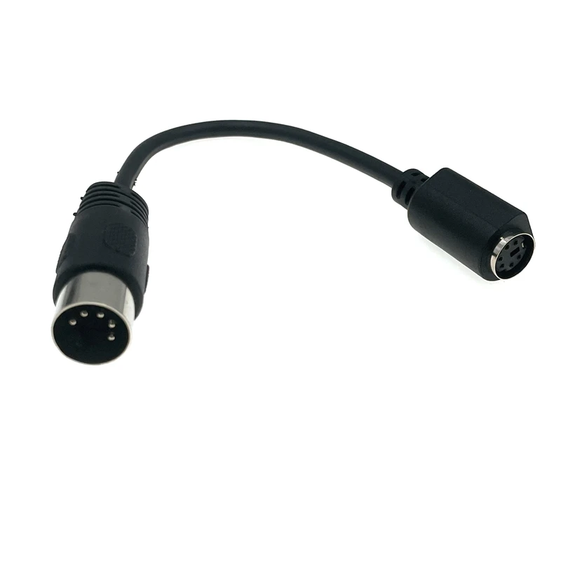 PS2 MD 6-pin Female to DIN 5-pin Male Cable 0.15m PS2 Keyboard and Mouse Transmission Cable 15cm