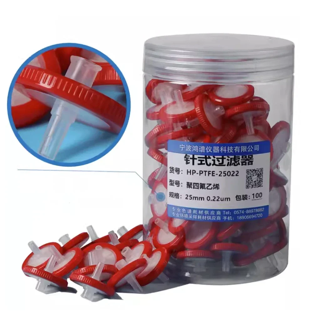 Lab 100pcs/box 13mm/25mm Water-based Needle Filter Membrane Nylon/ptfe/pes Disposable 0.22/0.45um Syringe Filter