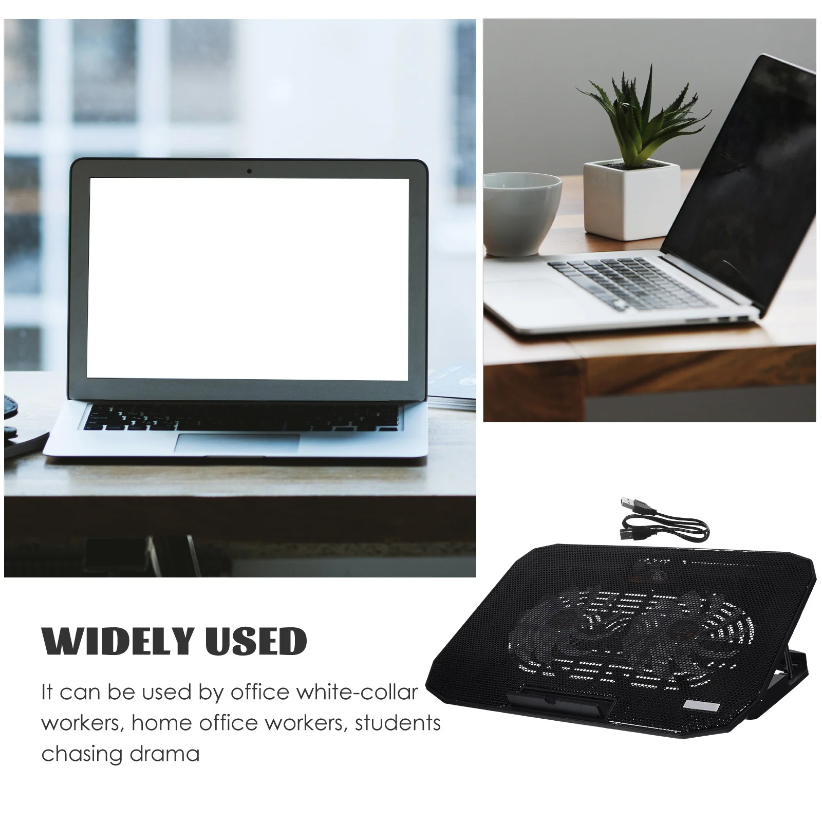 

Laptop Cooling Pad Usb Powered Cooling Fan For Gaming Office Work Foldable Stand Heat Dissipation Rack Laptop Accessory