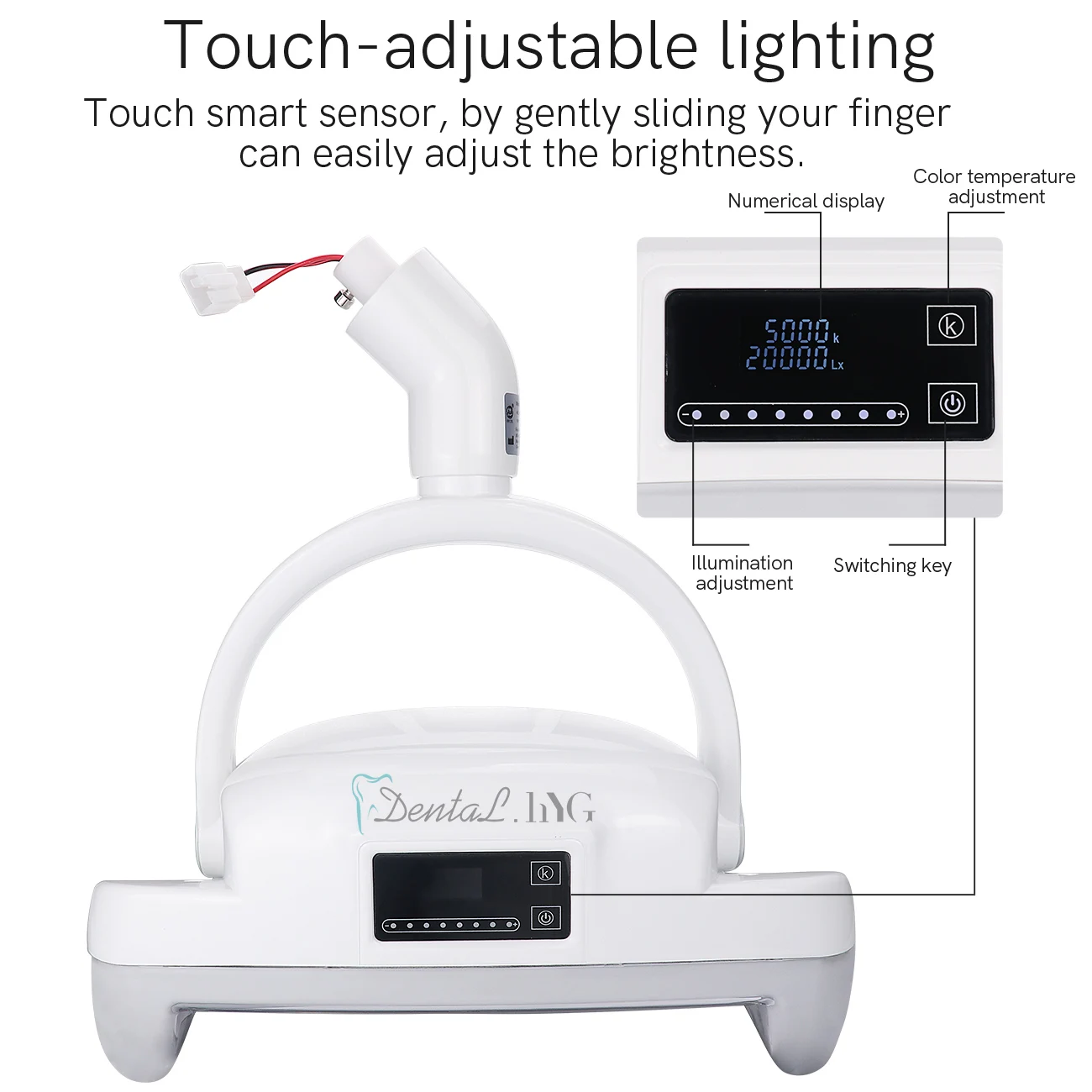 Dental Implant Lamp Oral Unit Light Shadowless Chair Light With Induction Switch Manual Swicth For Clinic