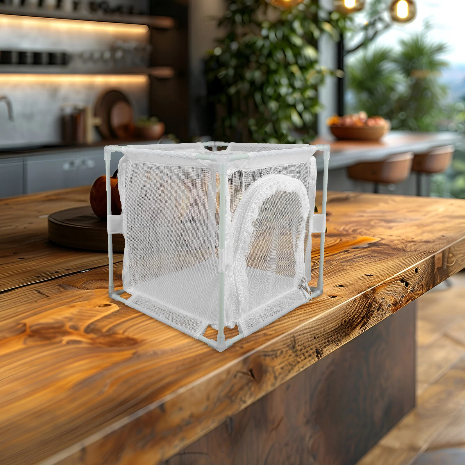 

Butterfly Habitat Cage Zipper Mesh Portable Transparent Butterfly Insect Habitat Enclosure Feeding Net Cricket Keeper