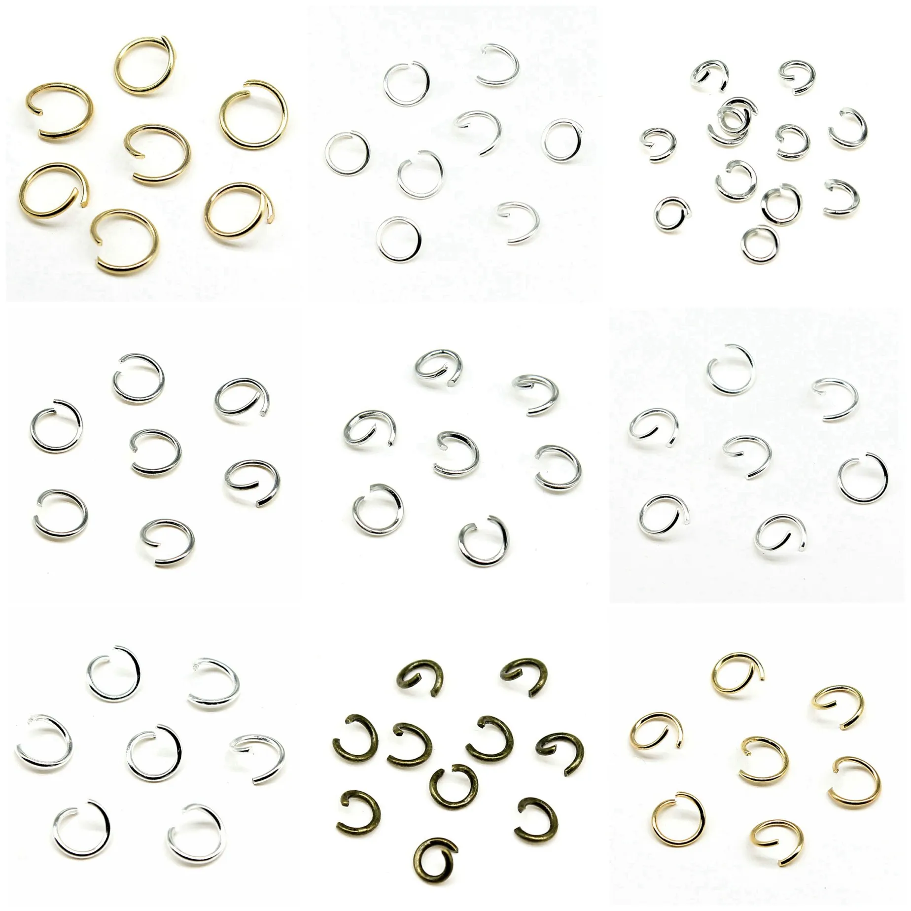Mixed Colors Open Jump Rings 5 Colors 6 Sizes Findings For Necklace Bracelet DIY Jewelry Craft Wholesale