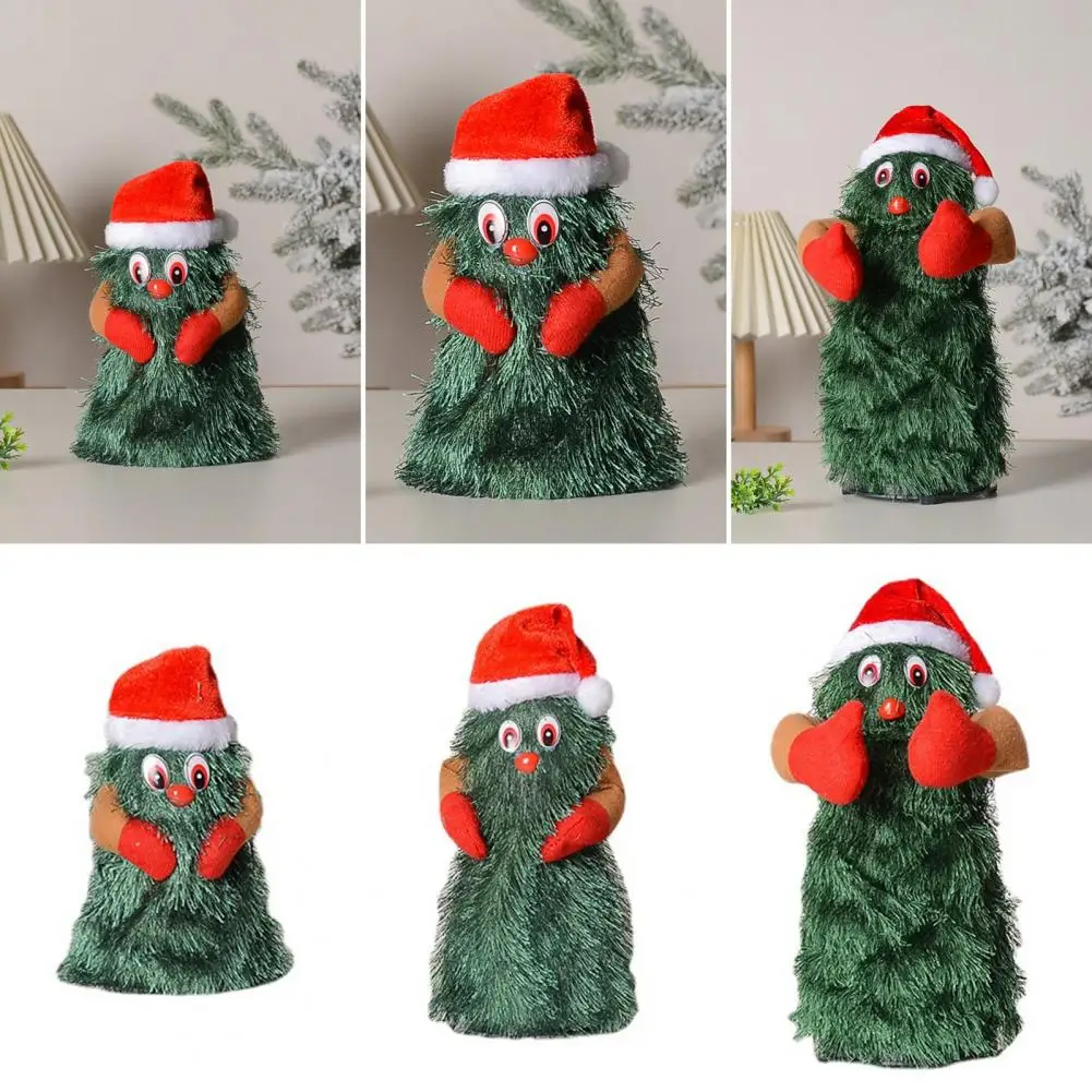 Dancing Electric Toy Christmas Tree Toy Adorable Electric Rotating Xmas Tree Doll Party Decoration with Singing Dancing Features