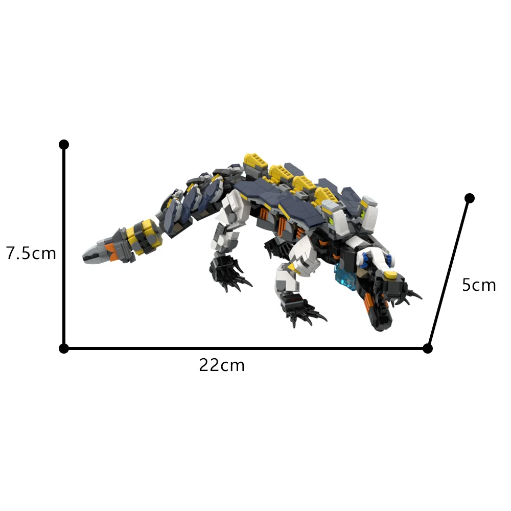 

Gobricks MOC Horizon Snapmaw Mechanical Beast Building Blocks Model Forbidden West Game Mecha Monster Bricks Assemble Toys Gifts