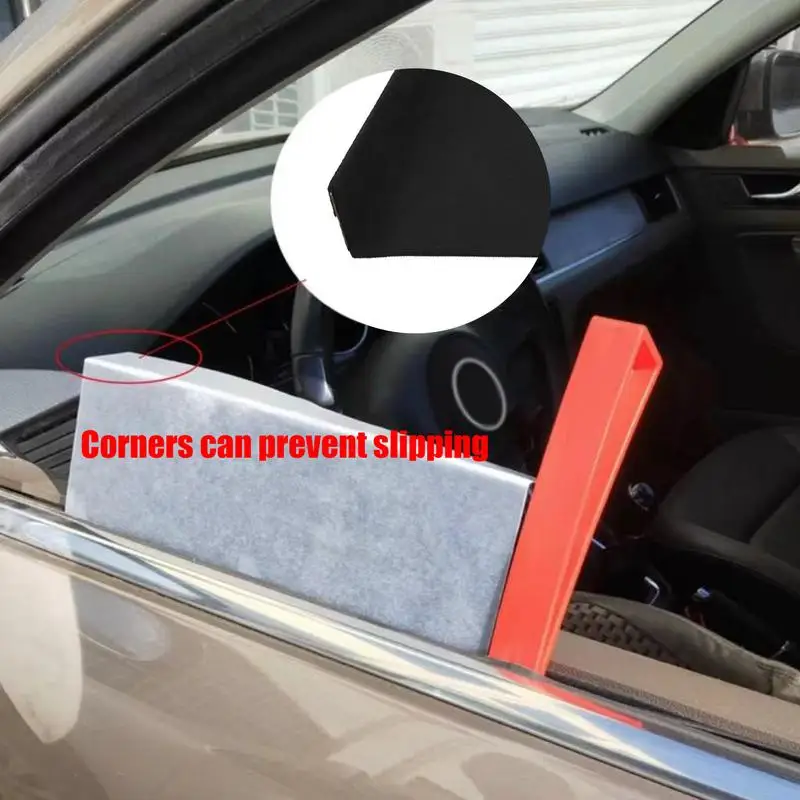 Dent Repair Window Guard Stainless Steel Window Protector UV Resistant Car Dent Removal Tool With Felt For Car Enthusiasts