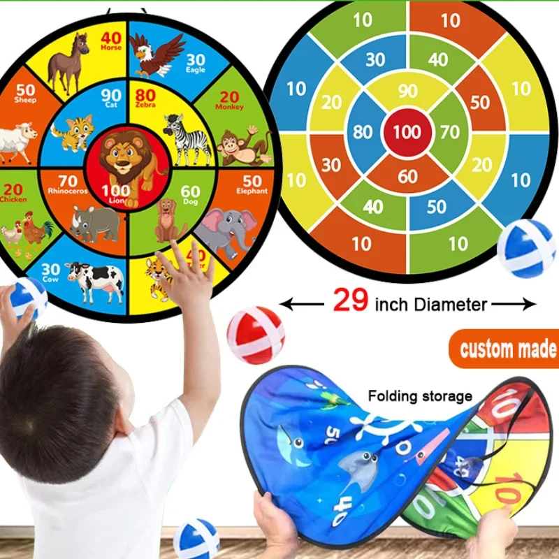 Dart Board for Kids Animal Theme Dart Games Dart Plate Dartboard Game Set 29