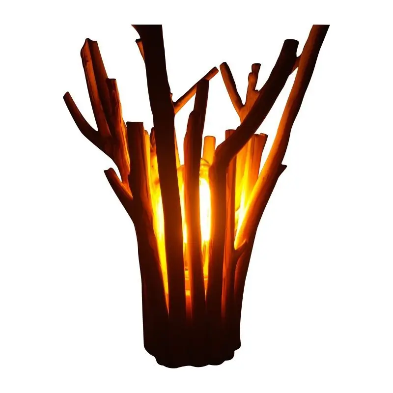 

Solid wood handmade branches wood desk lamp study bedroom bedside lamp home decoration