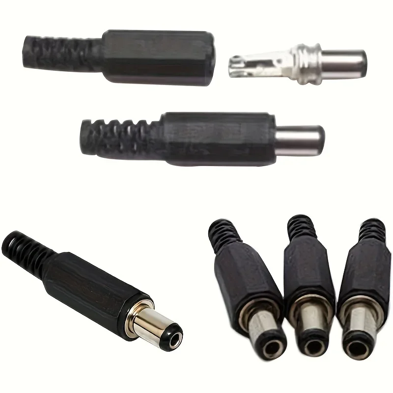 5 Paar/10 Pairs DC Stekker 5.5x2.1mm Socket Lassen Connector 5.5*2.1 Mannelijke/Vrouwelijke elektrische Sockett