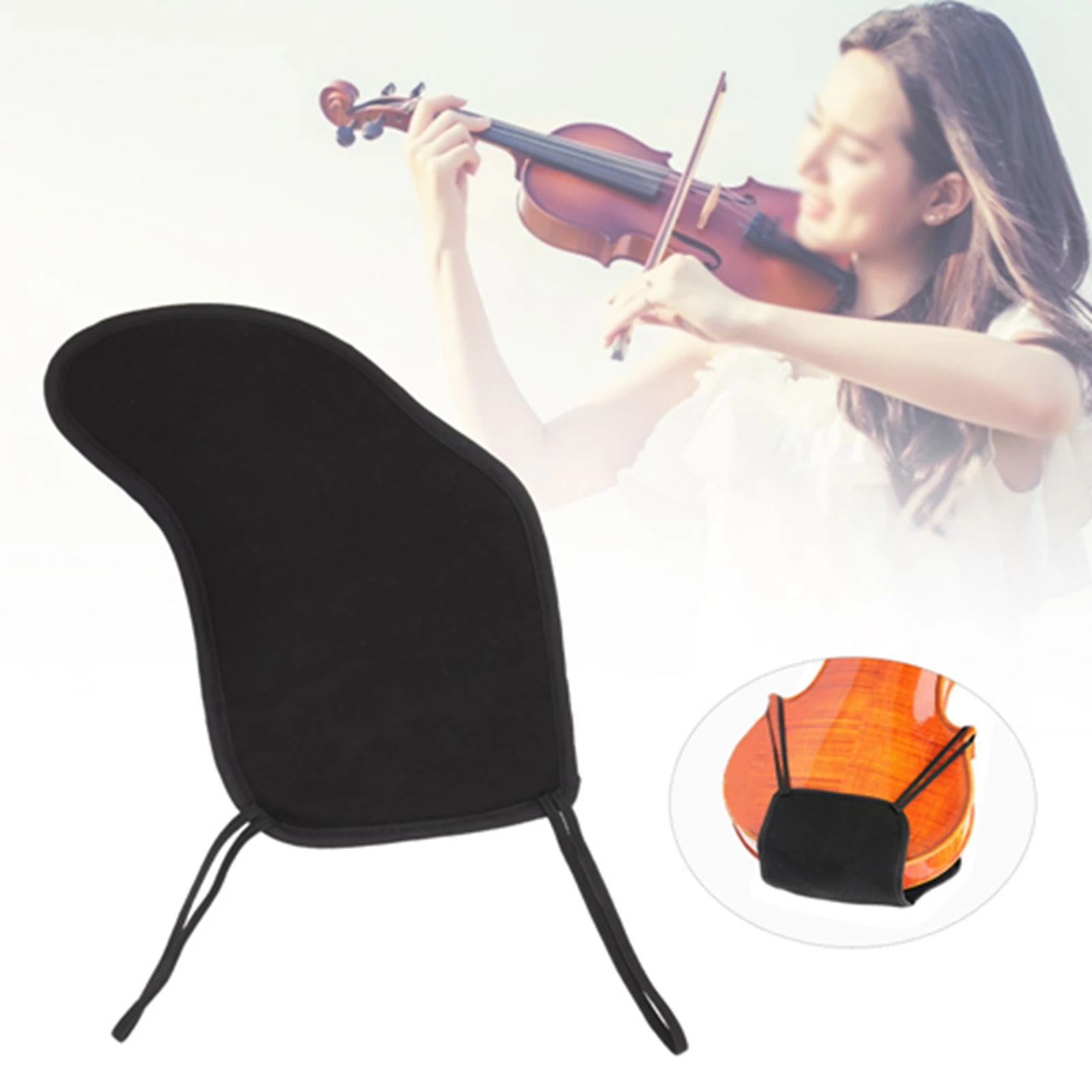 Violine Kinnstütze Violine Kinnpolster Violine Kinnstützenauflage Weiche Baumwoll-Schaumstoffabdeckung Schutz Musikinstrument Zubehör