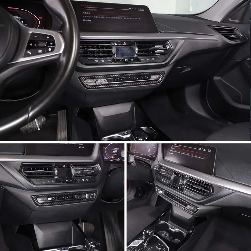 

For BMW 1 2 Series F40 F44 20-24 ABS Carbon Fiber Car Center Control Panel Volume Knob Frame Cover Trim Interior Car Accessories