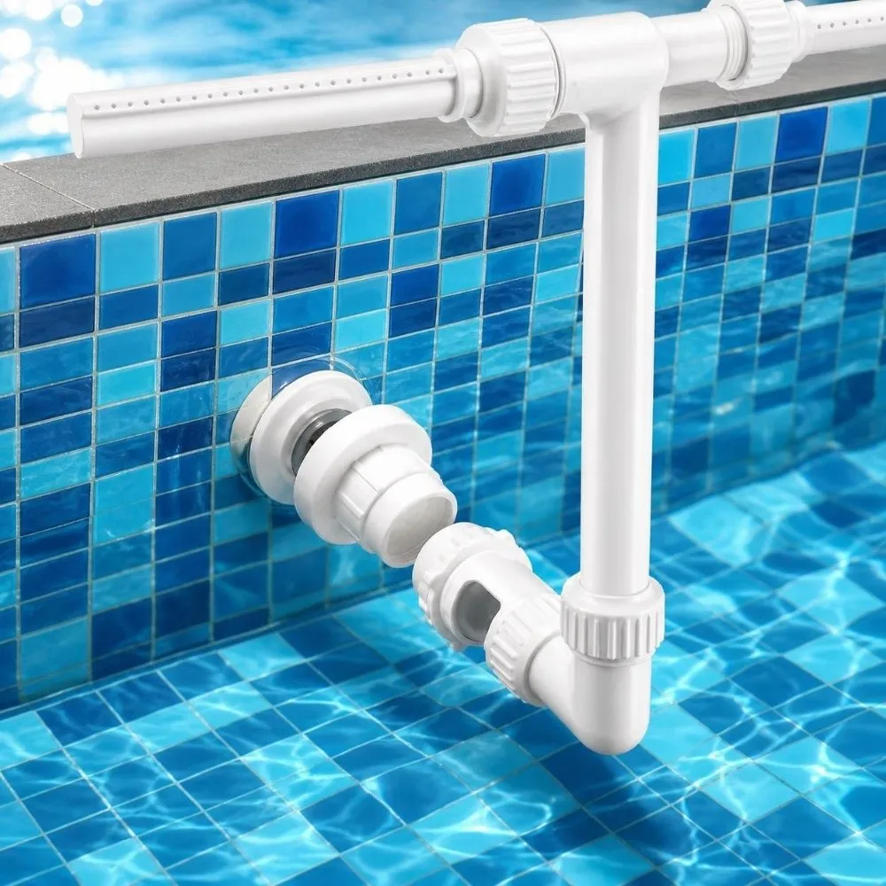 1pc Dual Spray Pool Fountain Connector Triple Layer Leakproof Pool Fountain Adapter Stable Connection Water Feature Adapter