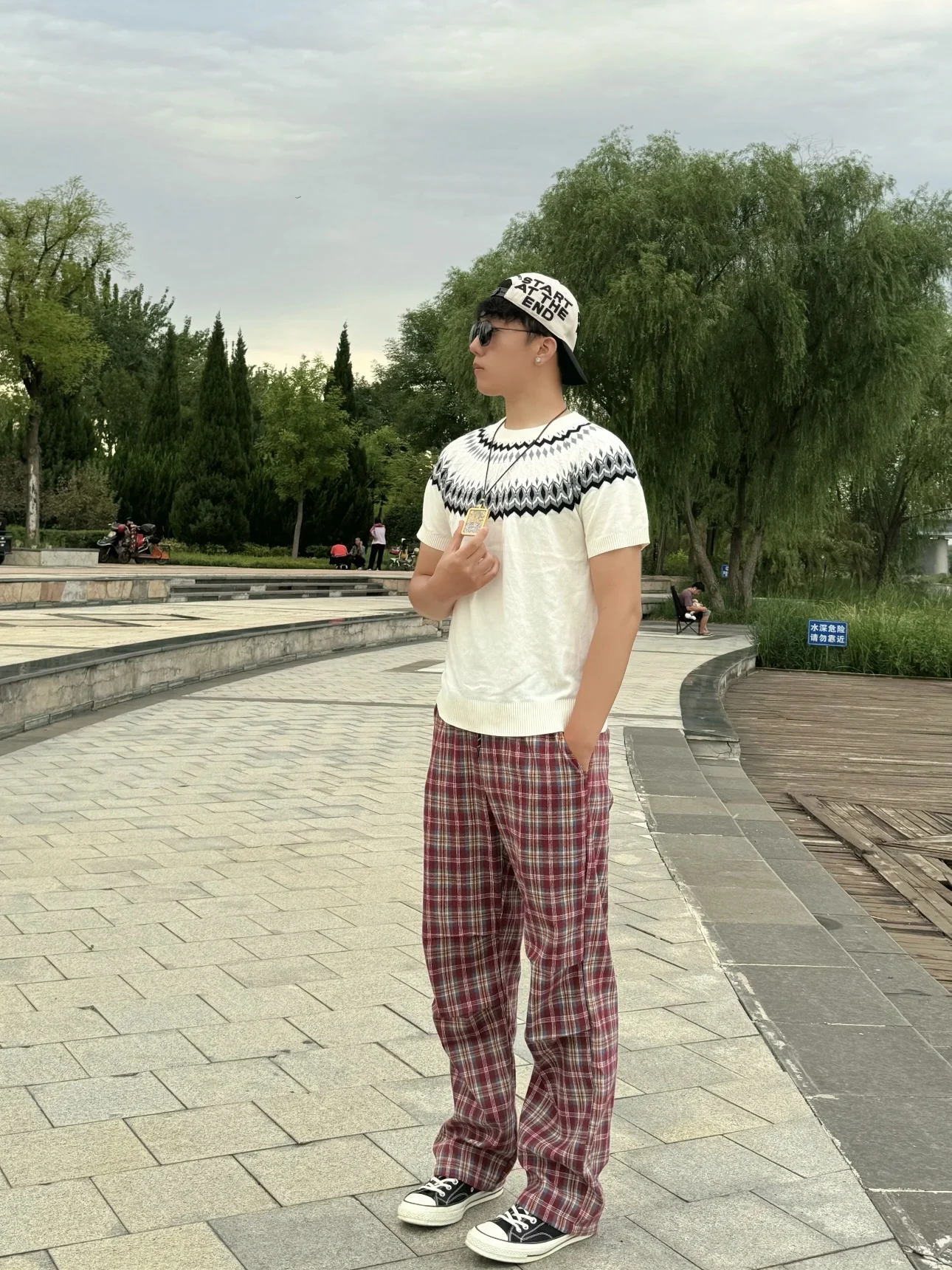 Americano retro xadrez calças de perna larga masculina casual solto em linha reta solto emagrecimento calças compridas dobrado jogo diário