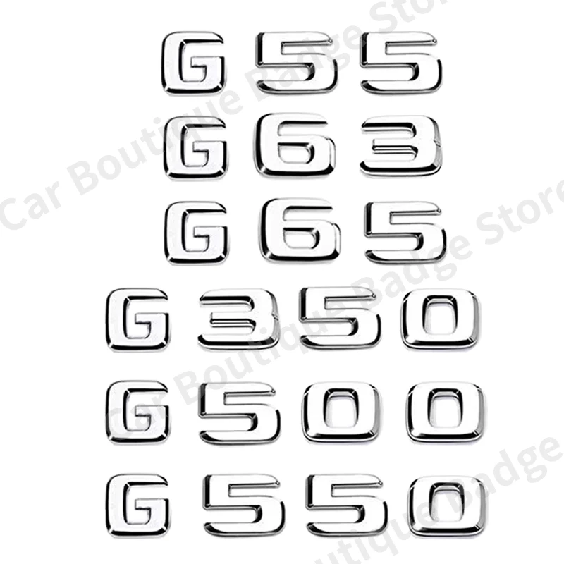 3D ABS Car Trunk Letters Logo Badge Emblem Decals Sticker For Mercedes Benz G Class G55 G63 G65 G350 G500 G550 W461 W463 W464