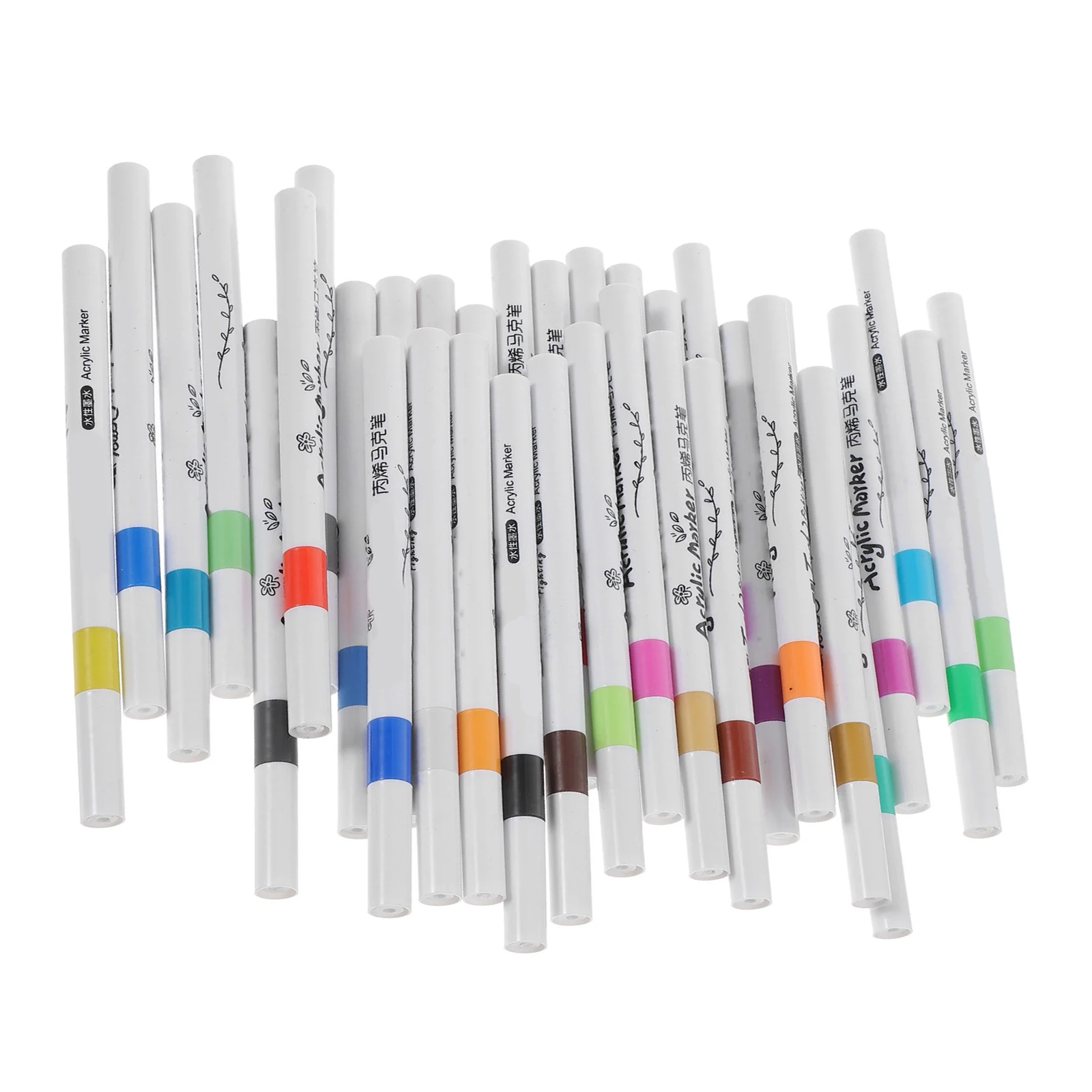 36 Pcs Acrylic Markers Paint Pens for Metal Graffiti Fine Tip Fabric Clothes Permanent