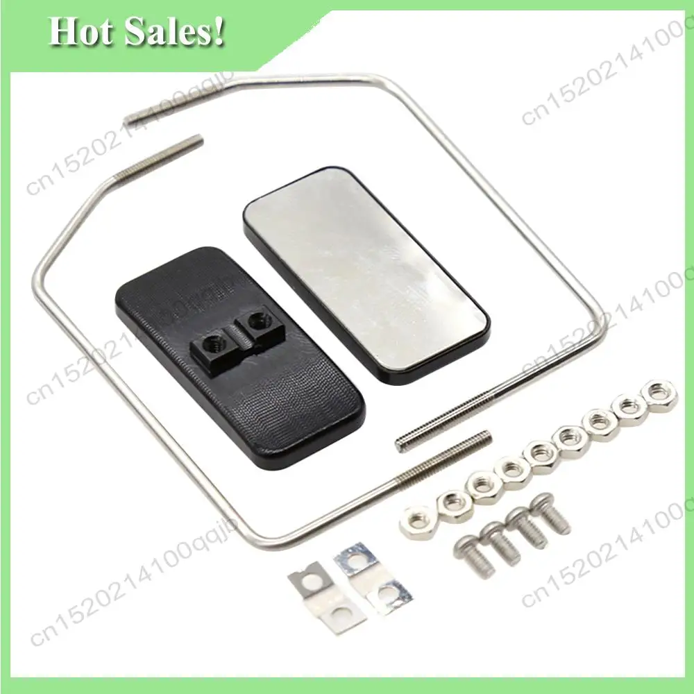 

-FDDT Metal Rearview Mirror For 1/10 RC Crawler Car Traxxas TRX4 D90 SCX10 1/14 Tamiya Truck SCANIA MAN ACTROS Upgrade Parts