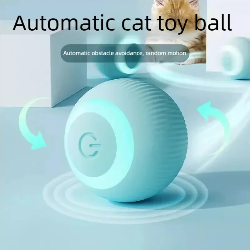 Automatic Dog Interactive Ball Smart Rolling Ball with Obstacle Avoidance USB Rechargeable Self Moving Toy For Small Dogs Puppy