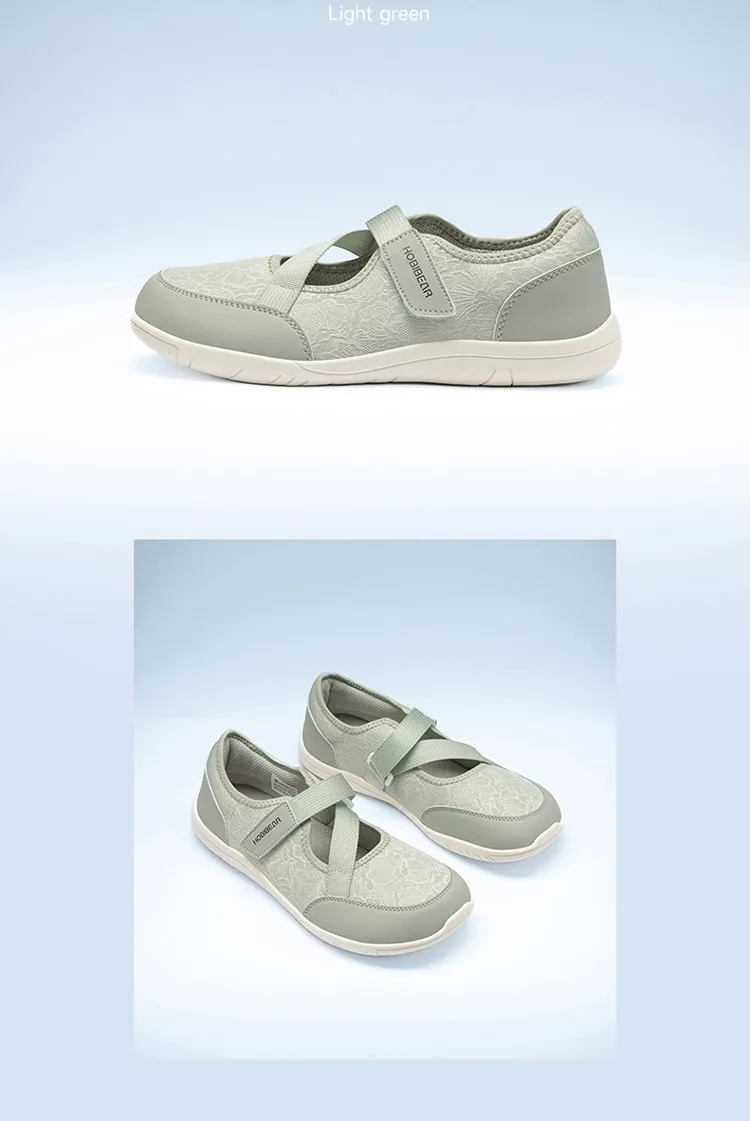 HOBIBEAR Mary Jane Flats für Damen mit breiter Passform, Barfuß-Ballettschuhe, verstellbarer Klettverschluss, leichte Zero-Drop-Schuhe – Detail 21