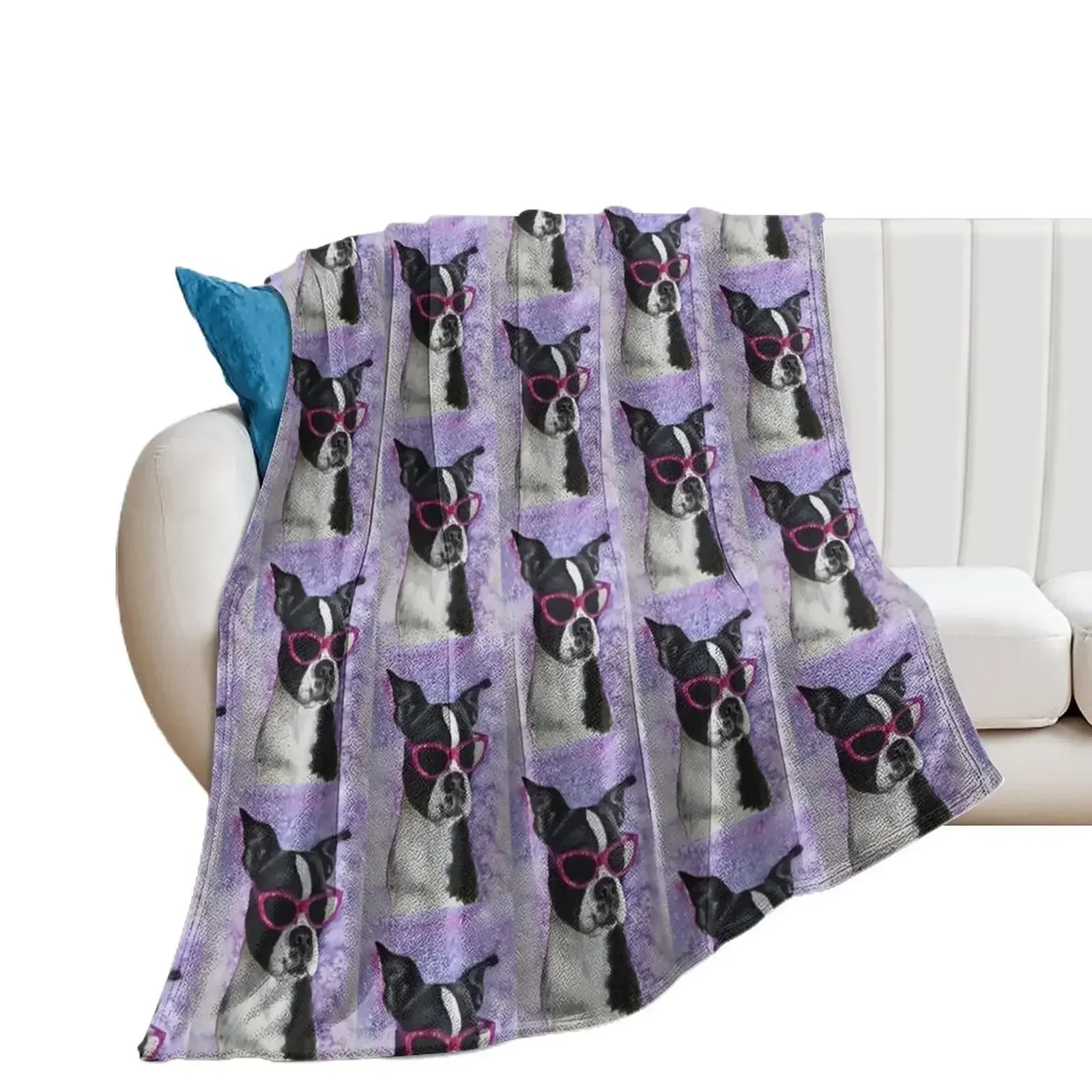 

Diva - Boston Terrier Throw Blanket Furry christmas decoration Blankets