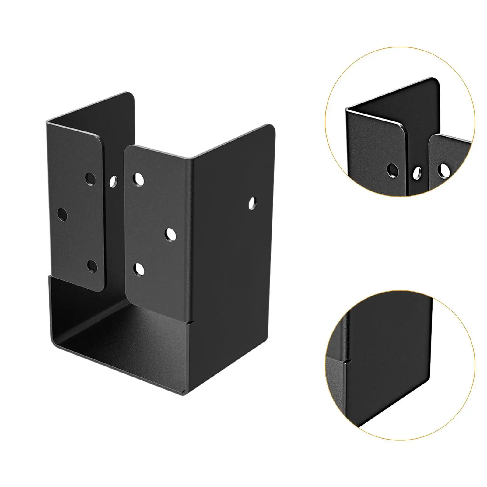Metal Concealed Joist Hanger Rail Bracket 2x4 Wood Support for Handrail Fence Barn Swing Single Pack Durable