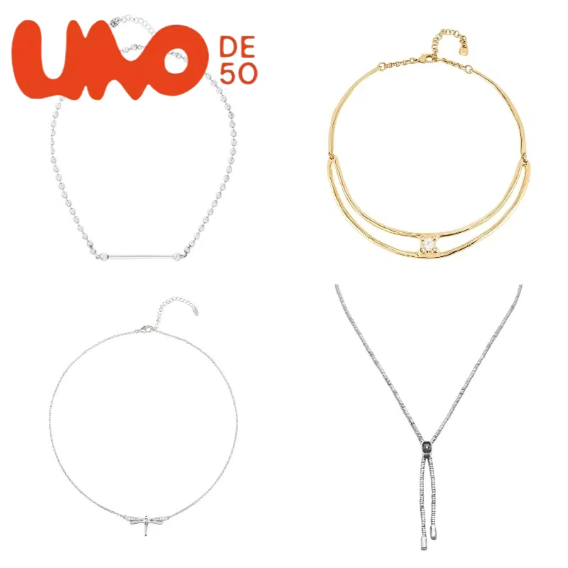

UNOde50 2025 Necklace, Premium Silver Plated S925 & Gold Plated 14K, Trendy Style, Attractive & Cost-Effective