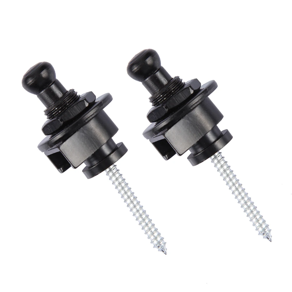 2pcs Bass Strap Buckle Stud Electroplated Alloy Folk Guitar Slings Buckles Non-slip Replacement  Musical Instrument Parts