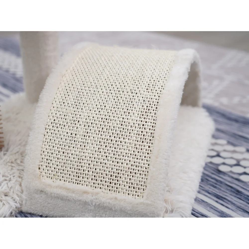 3-Level Cat Tree with Scratching Post Plush Sofa Bed Grooming Brush Teaser Toy Space Saving Design Cats