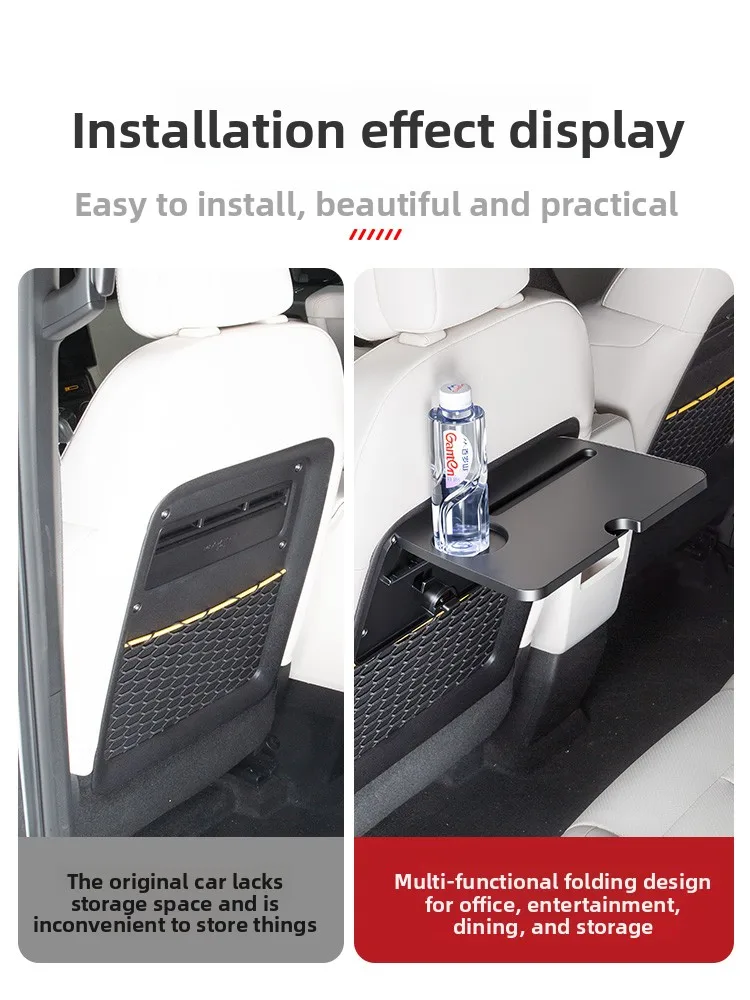Front Seat Back Table ABS Foldable Seatback Laptop Desk Working Food Table For Chery iCAR V23 Interior Modification Accesories